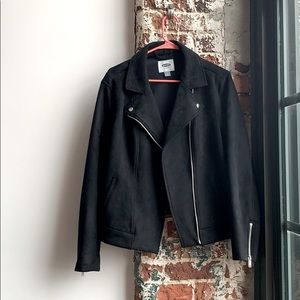 Black Suede Moto Jacket